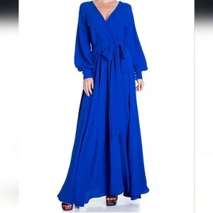 Meghan LA Royal Blue Lilypad Maxi Dress